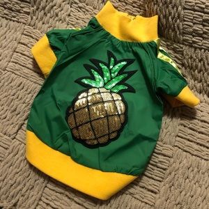 Pineapple fruit windbreaker jacket dog light s Xs